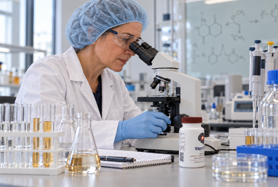 Dietary supplement quality review in a laboratory